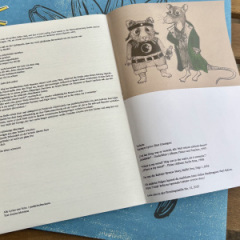 Die letzte Seite des Mini-Zines Rattster Review Story ist zu sehen mit einem Ausschnitt der Zugabe-Illustration, die es nur bei den Rattster-Print-Ausgaben gibt.