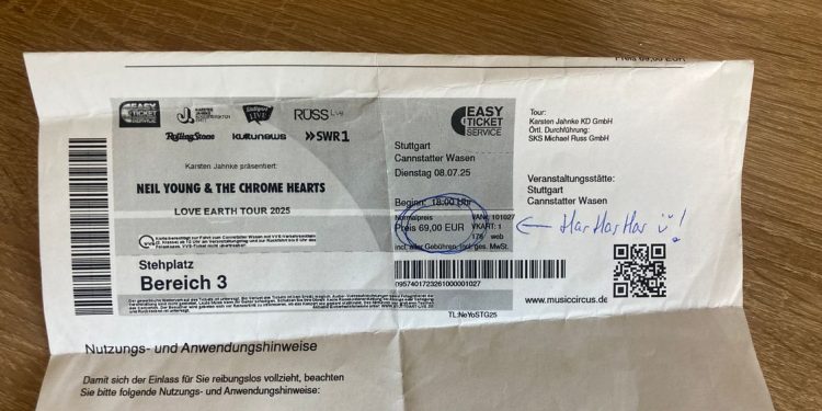 Neil Young & The Chrome Hearts - Love Earth Tour am 08.07.2025 1 Neil Young & The Chrome Hearts – Love Earth Tour am 08.07.2025