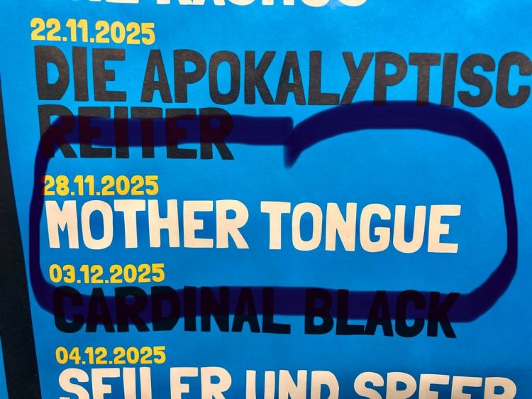 Mother Tongue / Werewolf Etiquette - "An Evening With Mother Tongue"-Tour am 28.11.2025 1